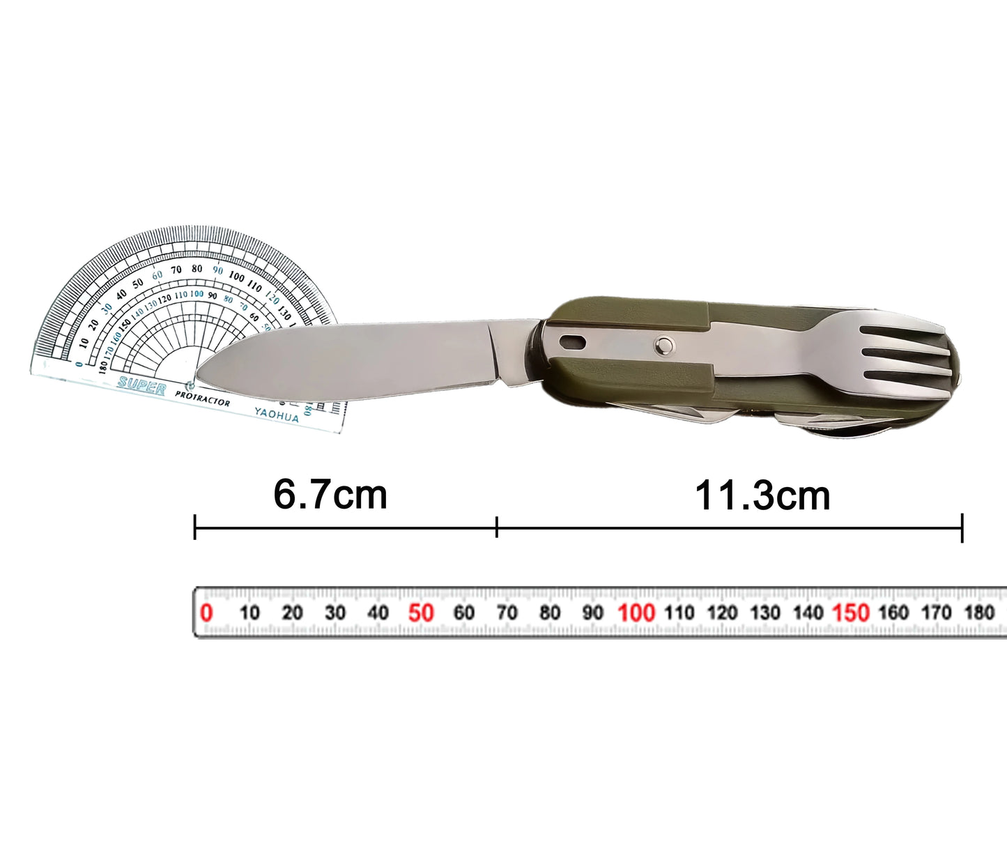 Sztućce wielofunkcyjne 7 w 1 - składana zastawa survivalowa z etui