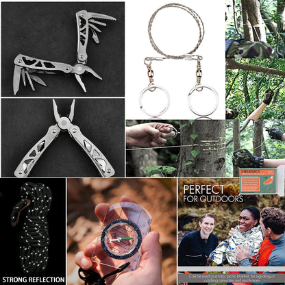 Zestaw Survivalowy 24 w 1 – Pełny Zestaw Ratunkowy z Apteczką Molle